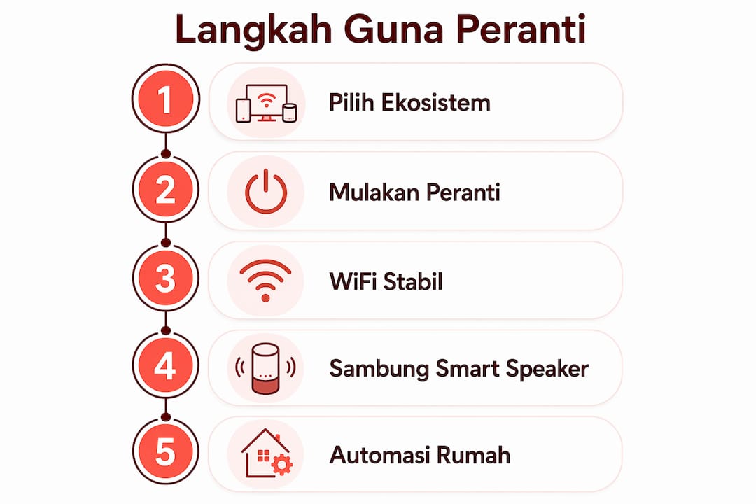Infografik: Cara Mudah Mulakan Penggunaan Peranti Rumah Pintar Secara Bertahap
