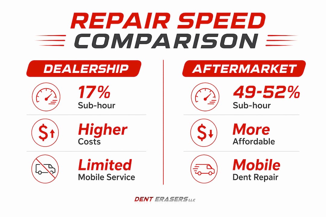 Why Fast Turnaround Car Repair Matters for Owners 2 Infographic Comparing Dealership Vs Aftermarket Repair Speed And Service
