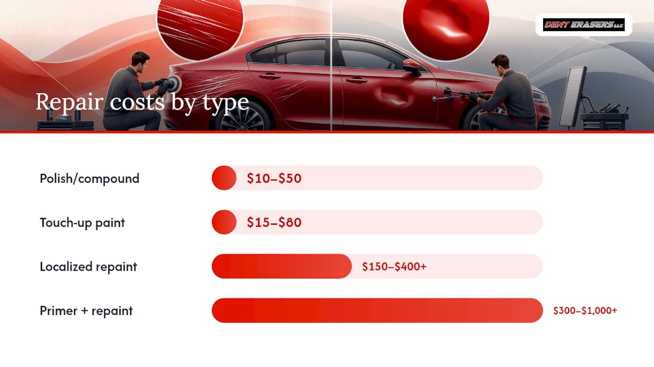 Surface Scratches vs. Dents: Know the Difference 1 Repair Options For Scratches, With Realistic Cost And Time Ranges — Overview Diagram