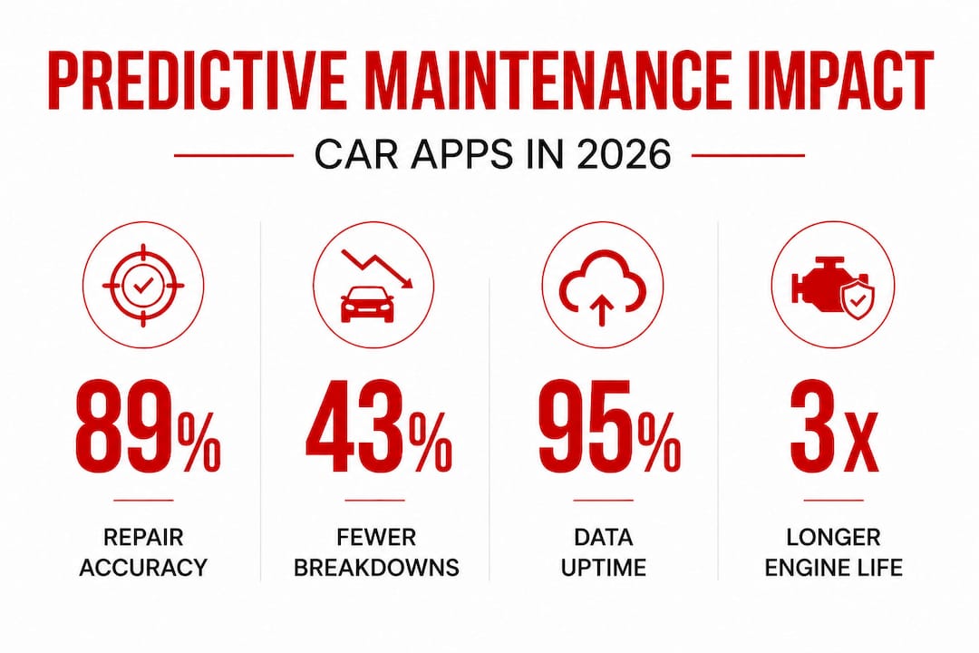 Infographic with predictive maintenance statistics