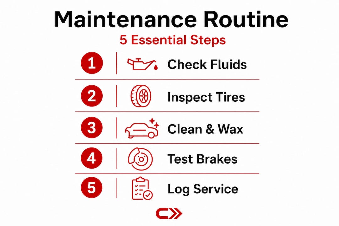 Infographic of classic car maintenance steps