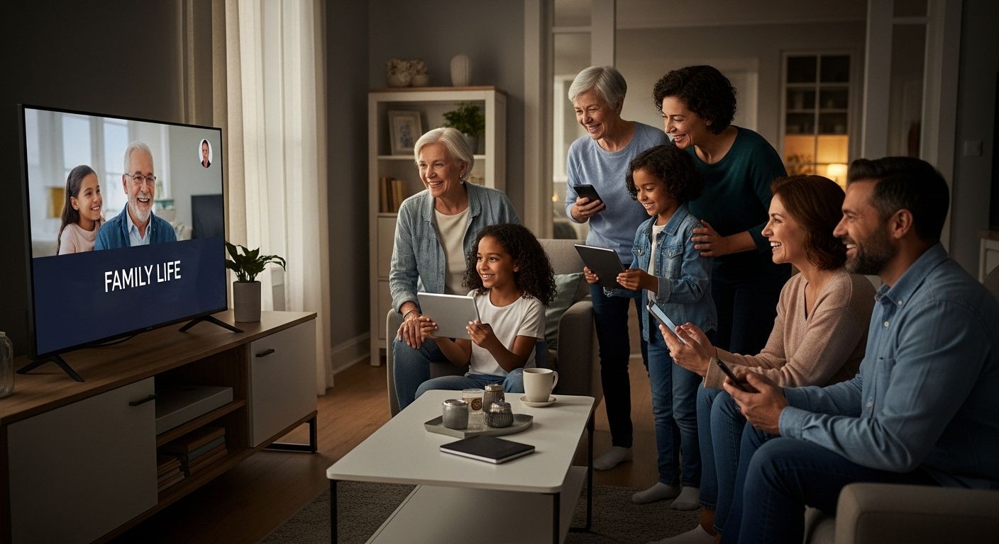 technology family living room