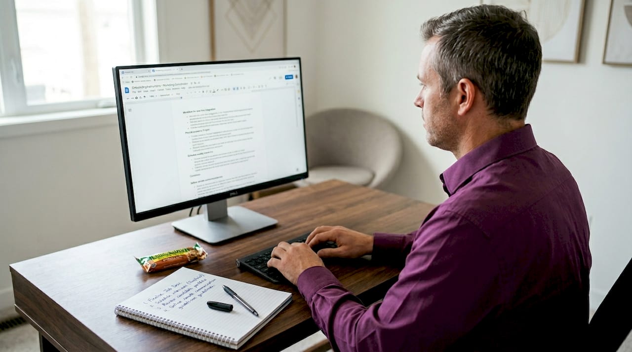 Business owner creating a repeatable workflow