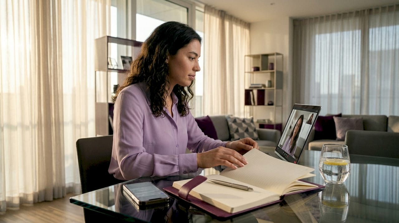 Virtual assistant responds to remote interview