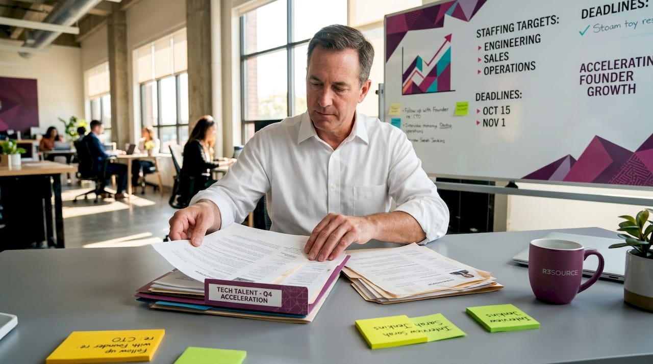 Staffing agent manually organizing candidate files