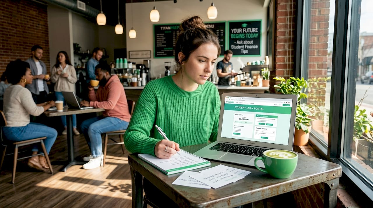 Woman resuming student loan payments at home