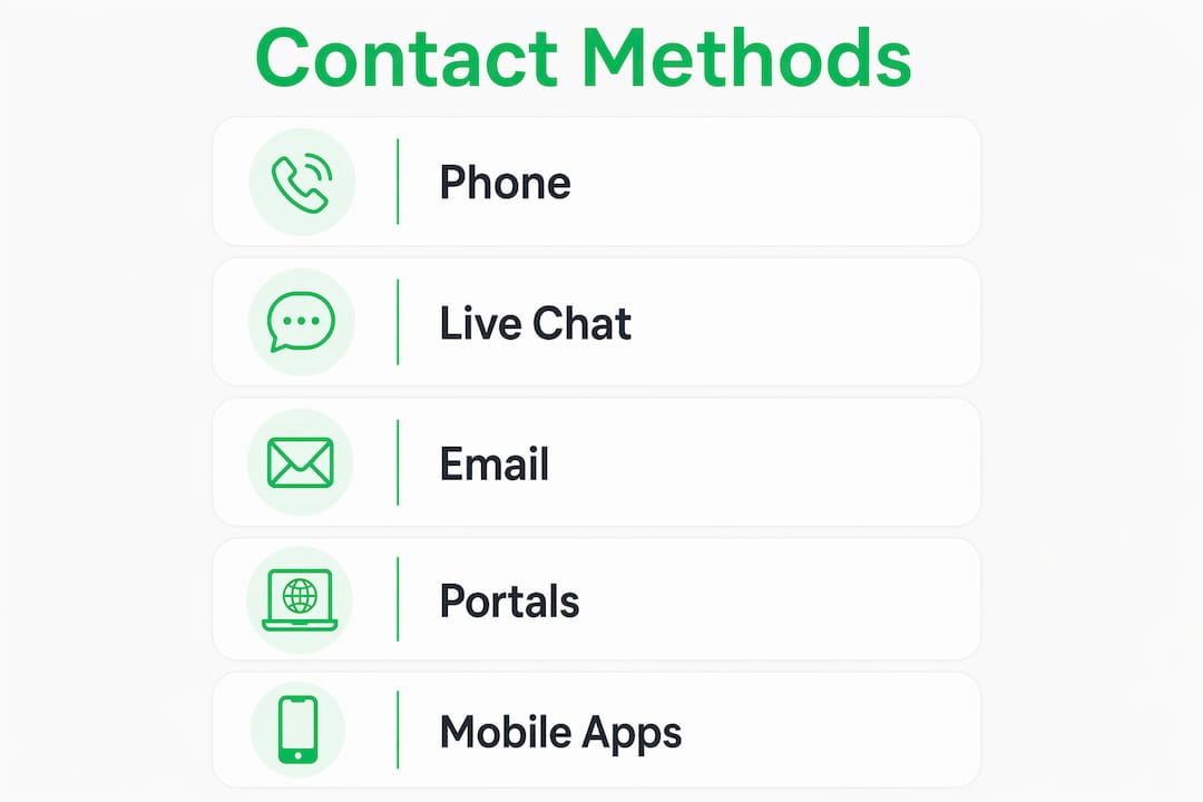 Infographic showing ways to contact student loan servicer
