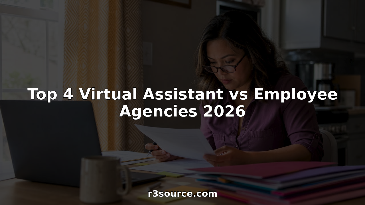 Woman organizing virtual assistant resumes at home office