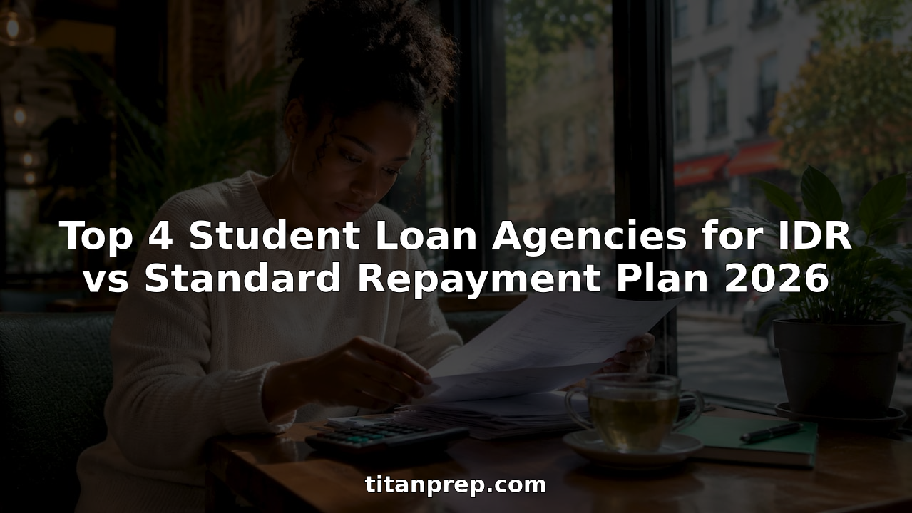 Woman reviewing student loan repayment documents at table