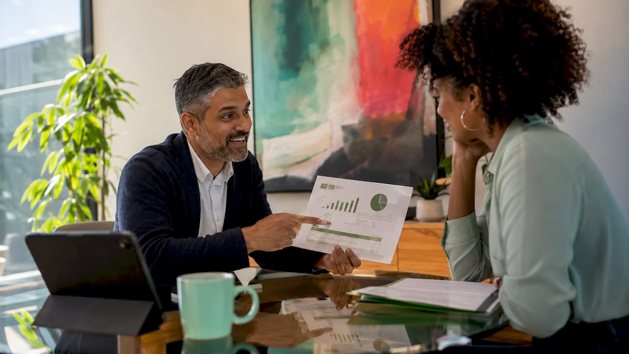 Tax advisor explaining deductions during consultation