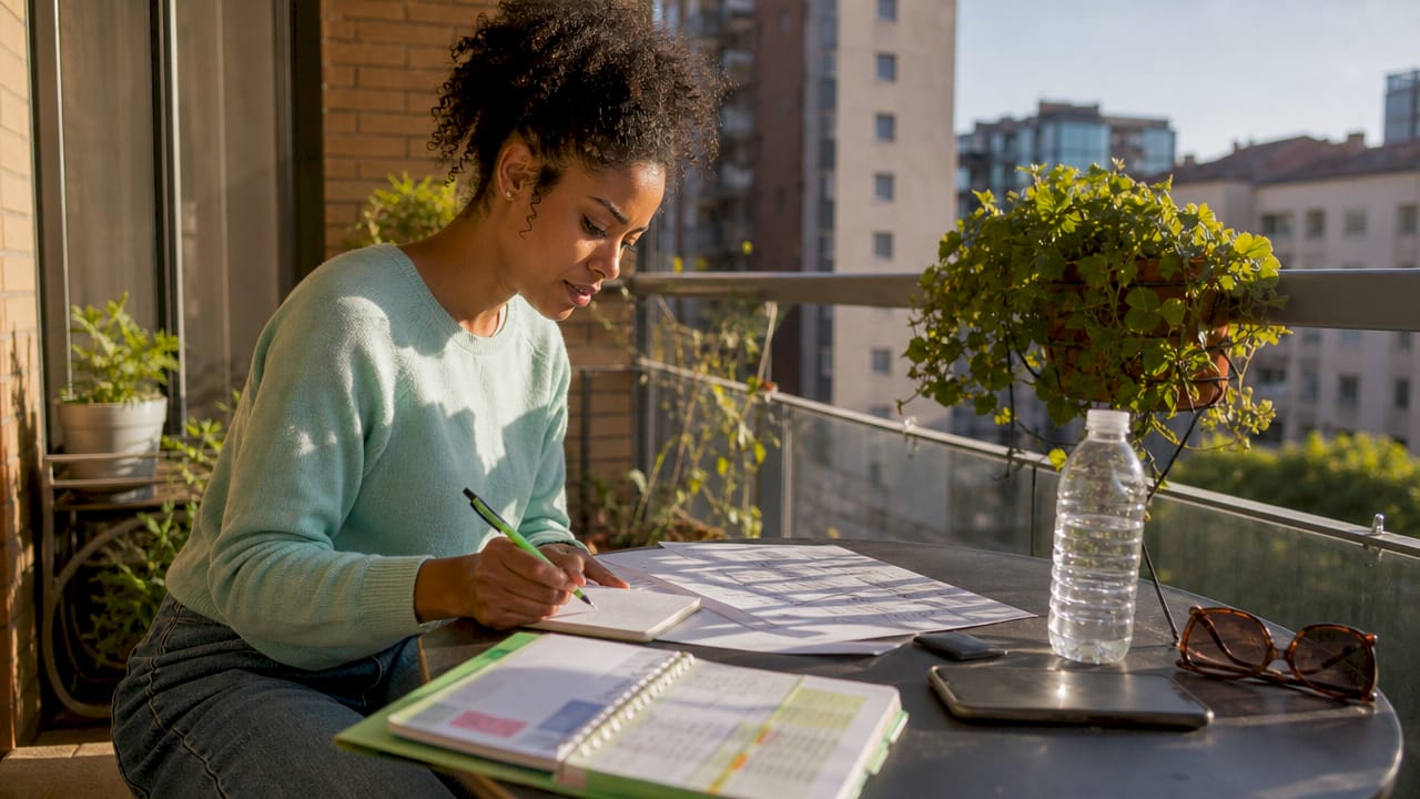 Borrower reviewing student loan repayment documents