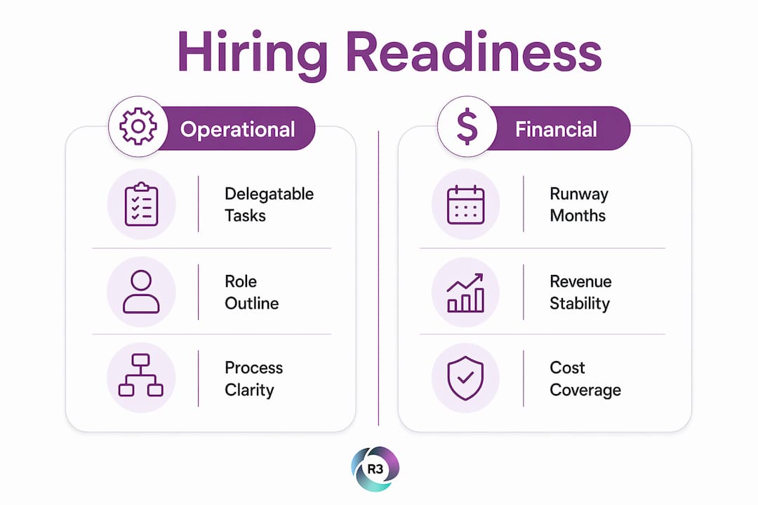 Infographic comparing operational vs financial hiring readiness