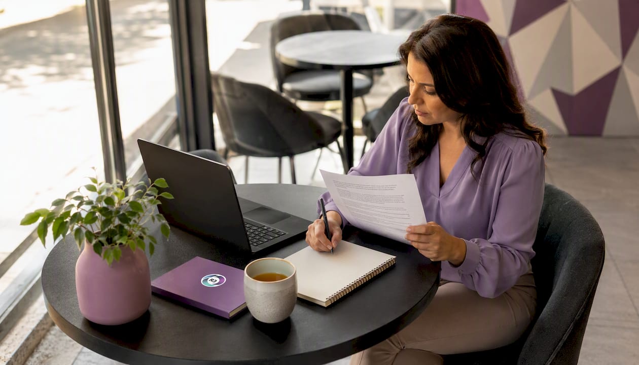 Woman hiring virtual assistant at home desk