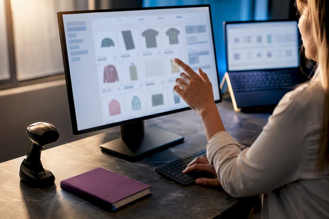 Catalog specialist reviewing ecommerce listing data