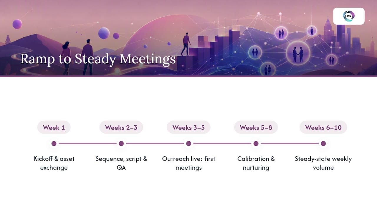 Appointment setting ramp from week zero to ten