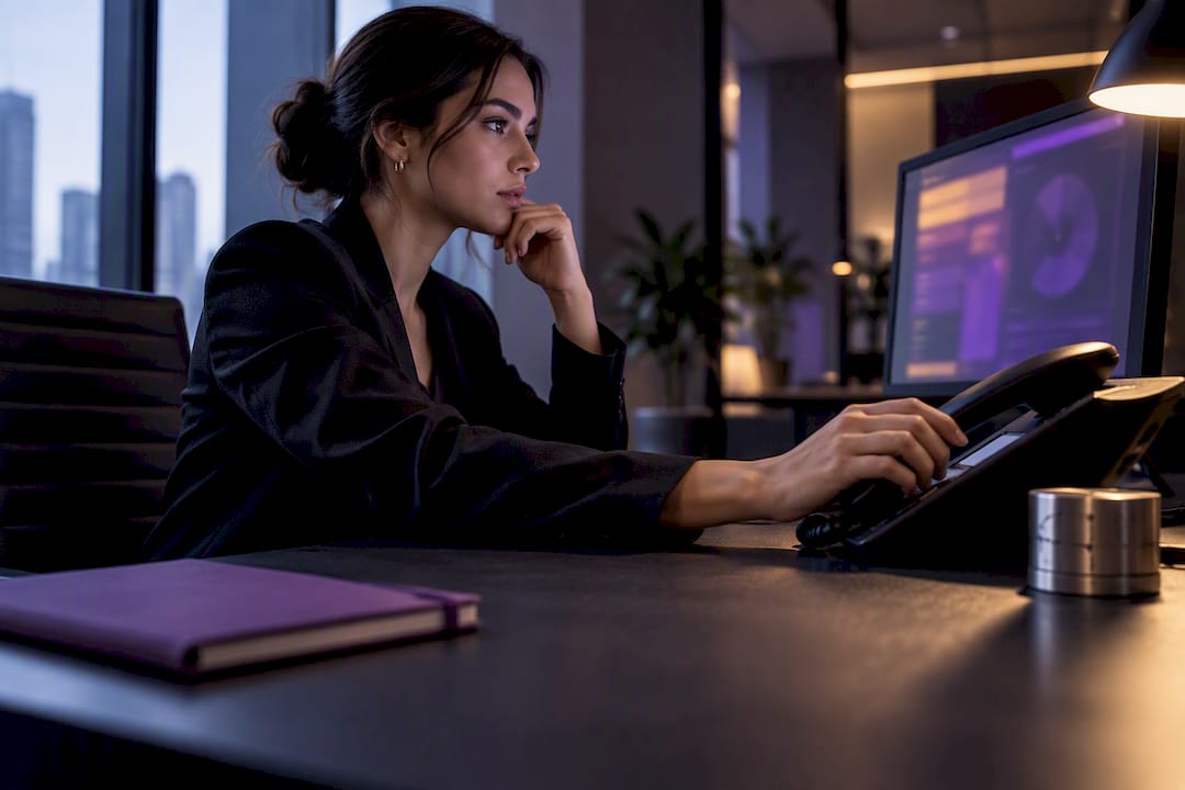 Analyst reviewing cold call compliance