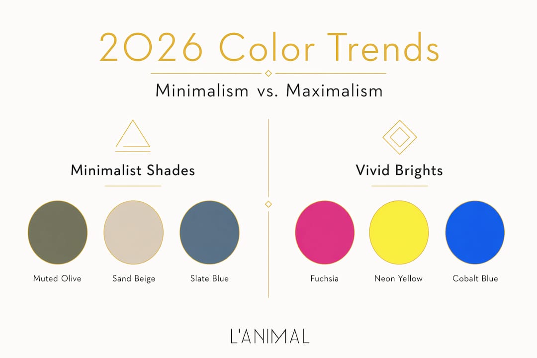 Infographic comparing minimalist and vivid swim color trends