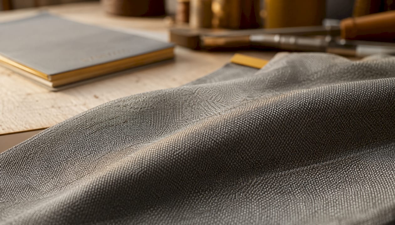 Close-up of tightly woven UPF fabric texture