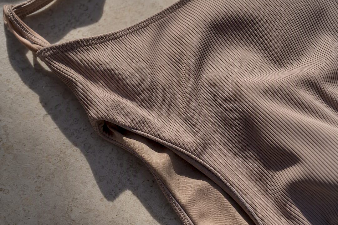 Close-up of swimwear fabric texture
