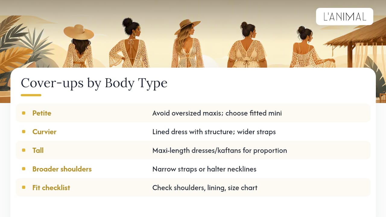 Finding the Right Crochet Cover-Up for Your Body Type — overview diagram