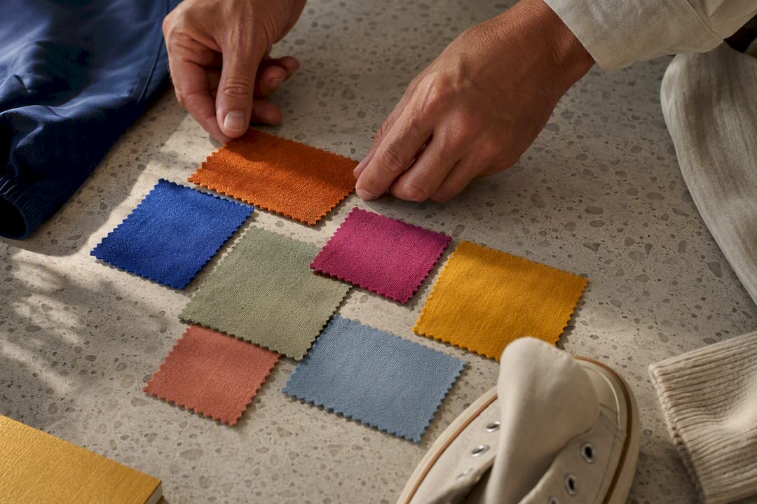 Resortwear fabric swatches in 2026 colors