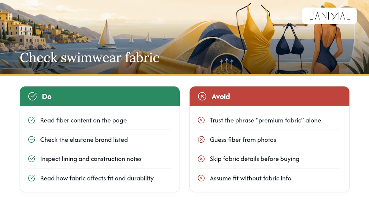 Shop Designer Swimwear Built on Fabric You Can Trust — overview diagram