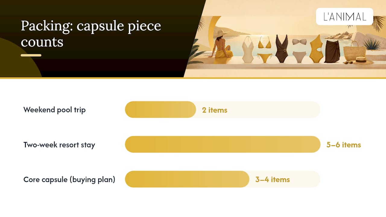 Mini capsule swimwear buying plan comparison