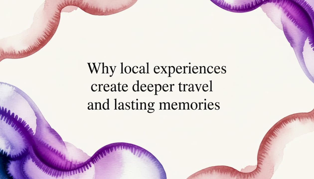 Decorative editorial watercolor frame for travel title card
