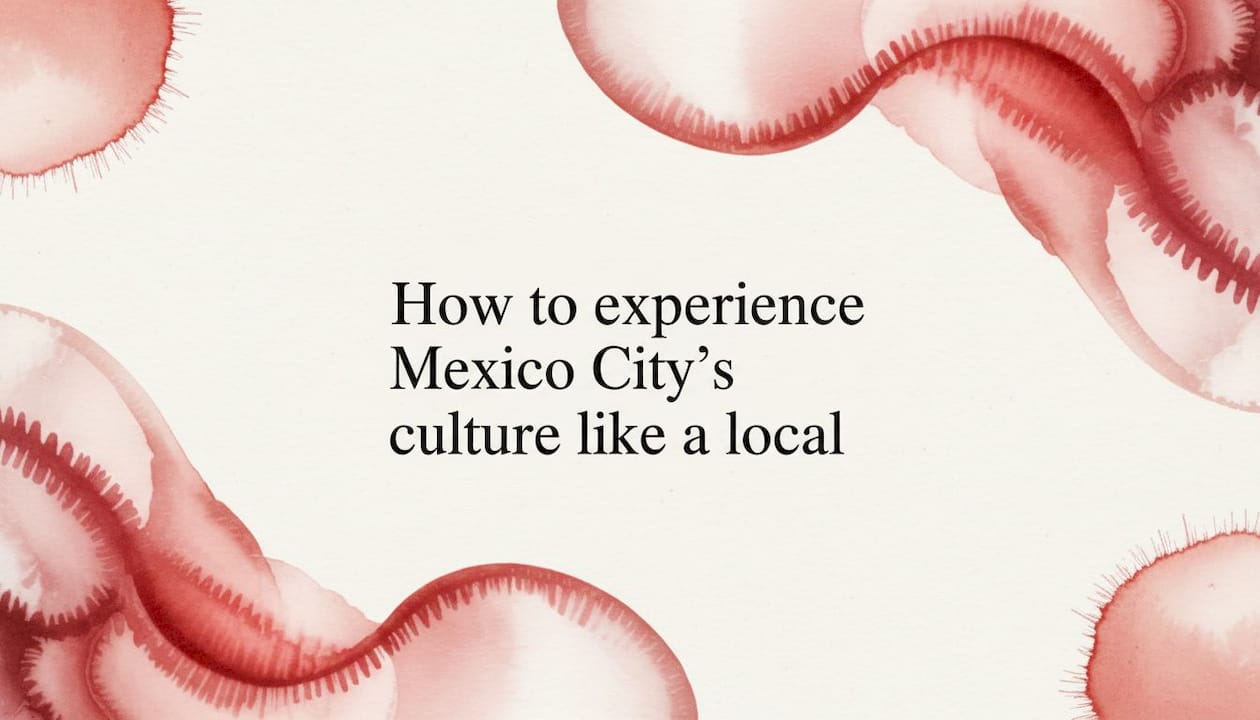 Decorative watercolor frame for Mexico City culture blog