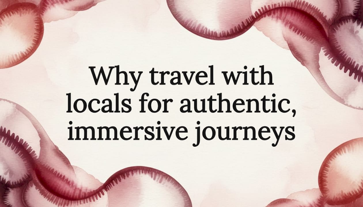 Decorative watercolor frame for travel article title