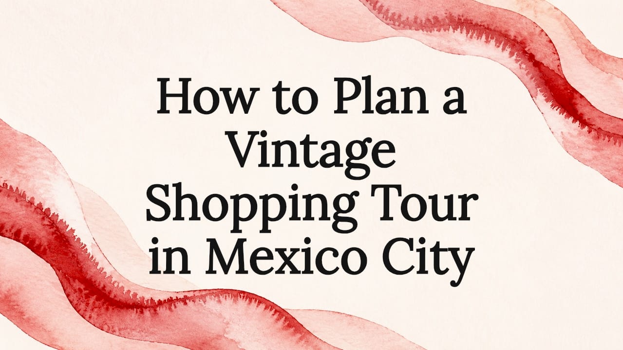 Decorative vintage shopping title card illustration