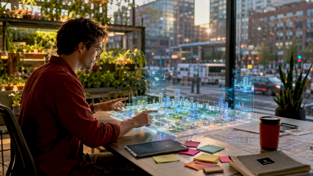 Planner using digital mapping tools indoors