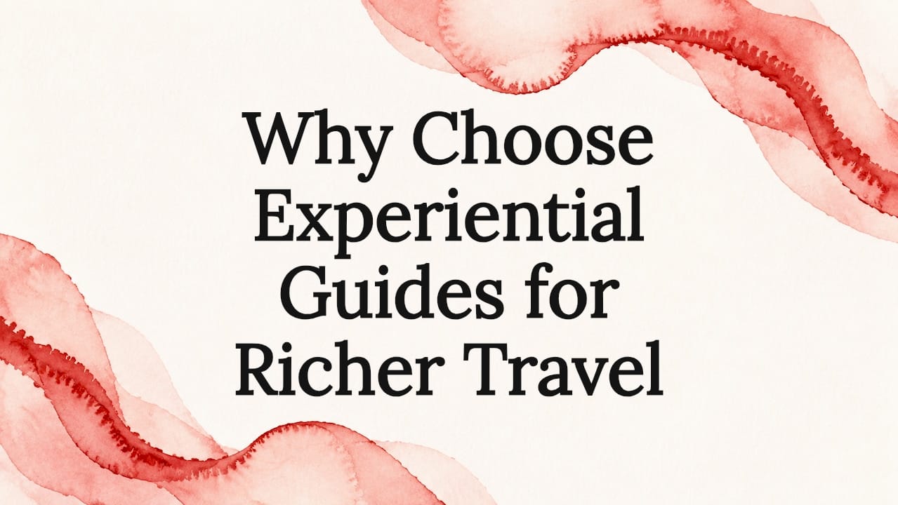 Decorative editorial title card for travel article