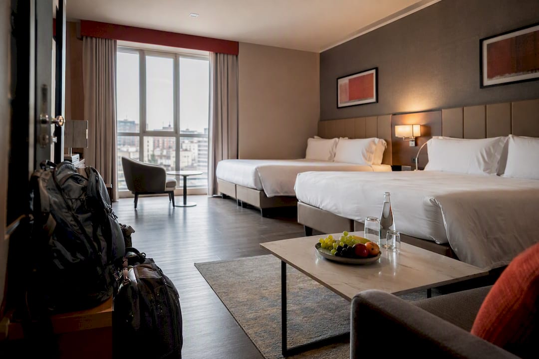 Hotel room arranged for group stay