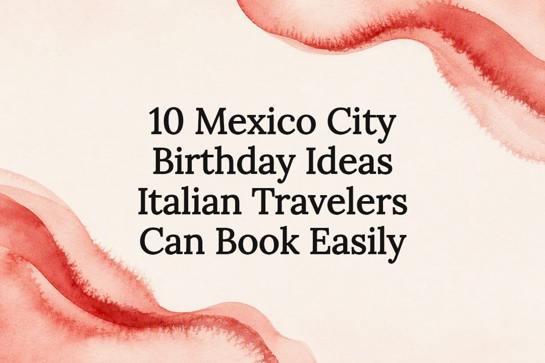 Decorative Mexico City birthday title card