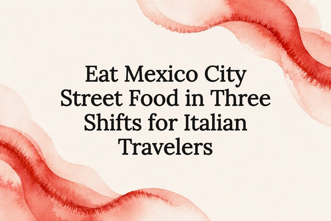 Decorative Mexico City street food title card