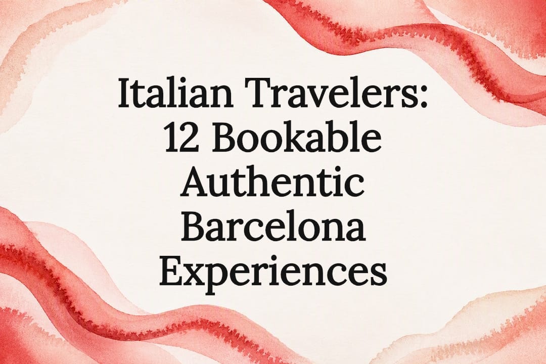 Watercolor frame for Barcelona travel guide