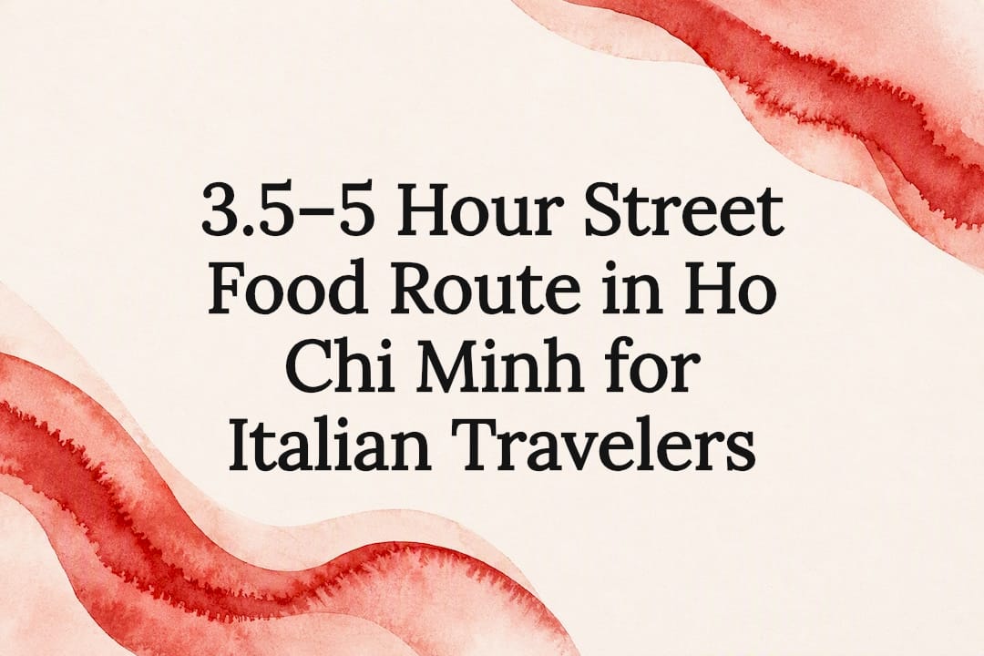 Decorative street food route title card