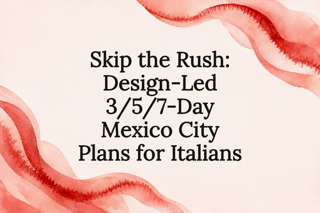 Decorative Mexico City itinerary title card