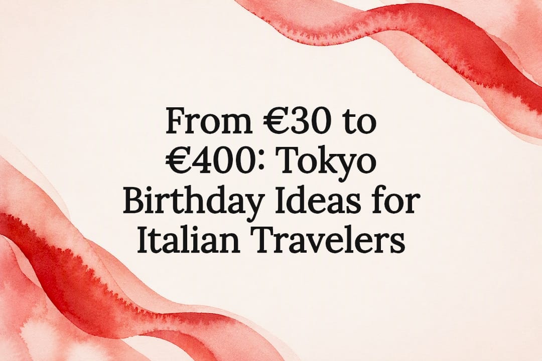 Decorative Tokyo birthday title card