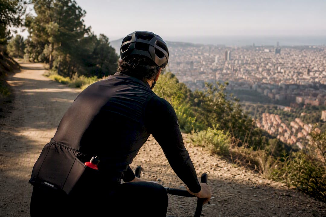 Rider on Carretera de les Aigües trail