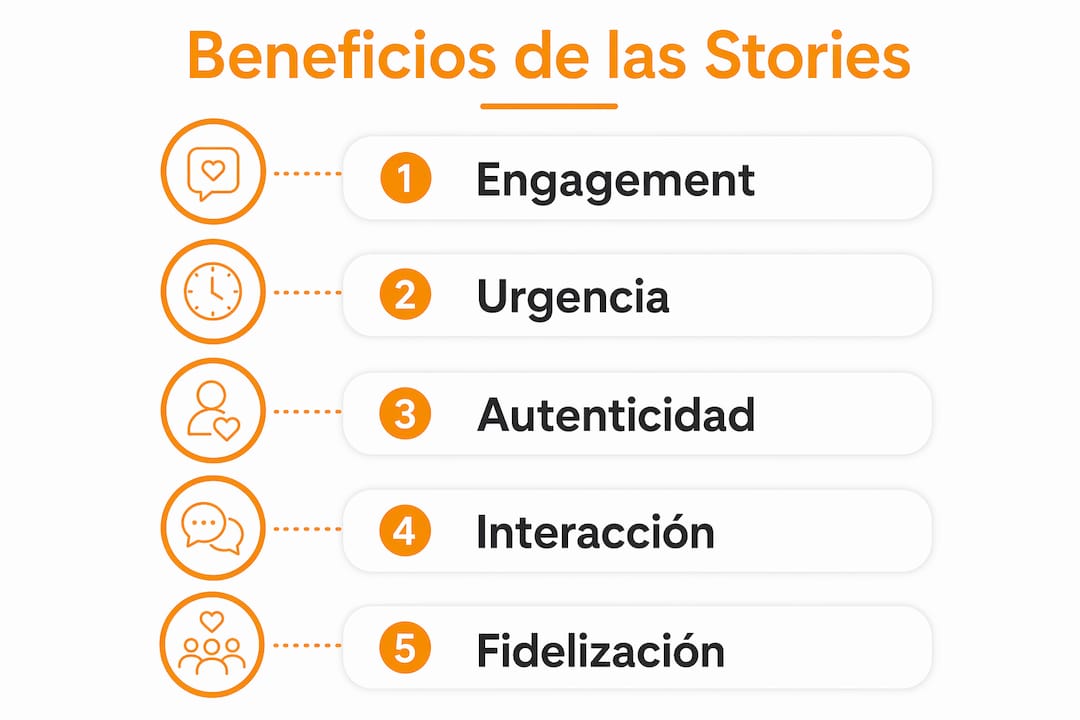 Infografía vertical sobre las ventajas de utilizar stories en el sector turístico