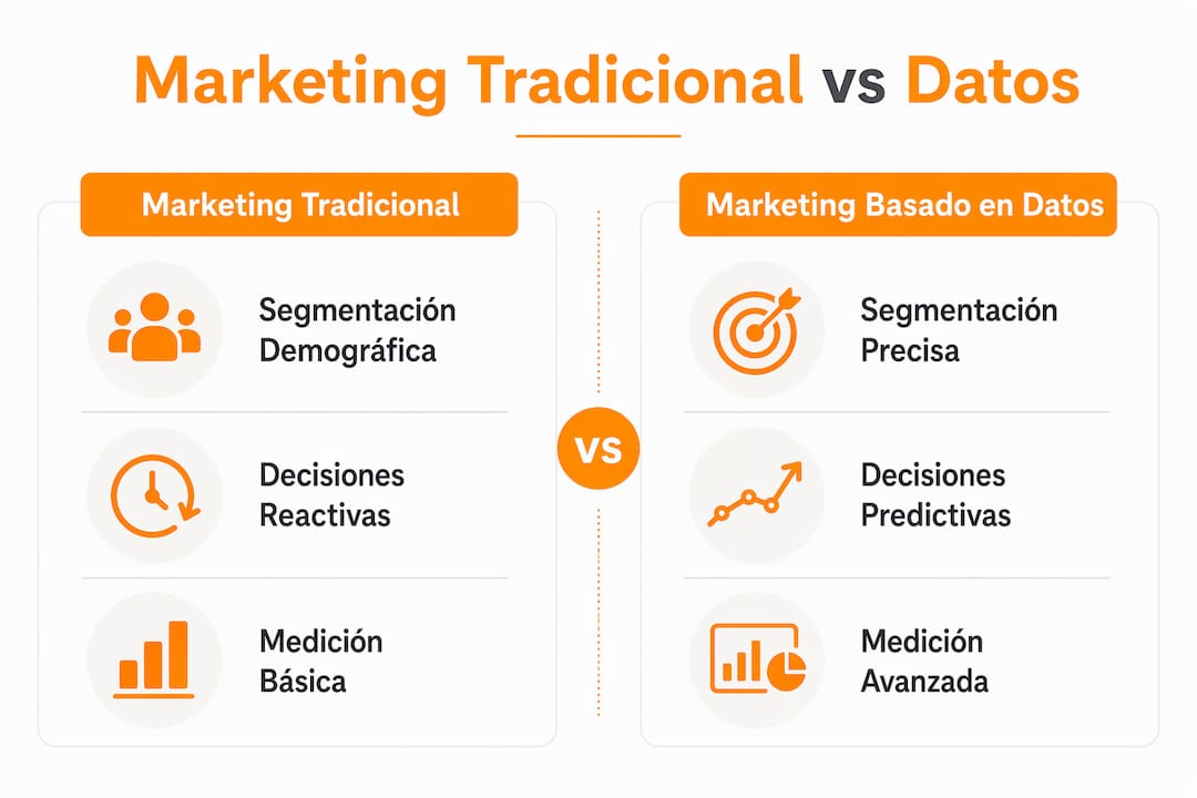 Infografía: ¿En qué se diferencian el marketing tradicional y el marketing basado en datos?