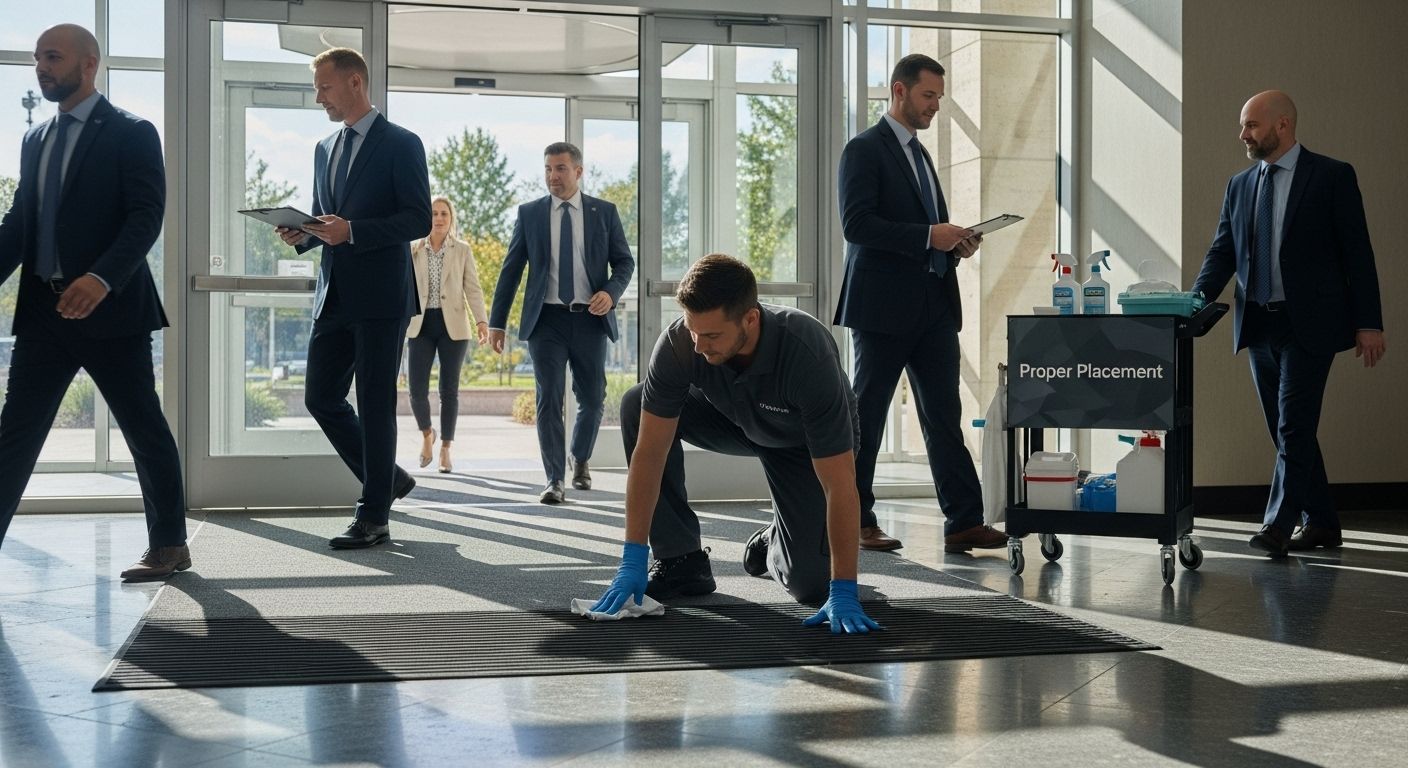 scraper mat placement maintenance