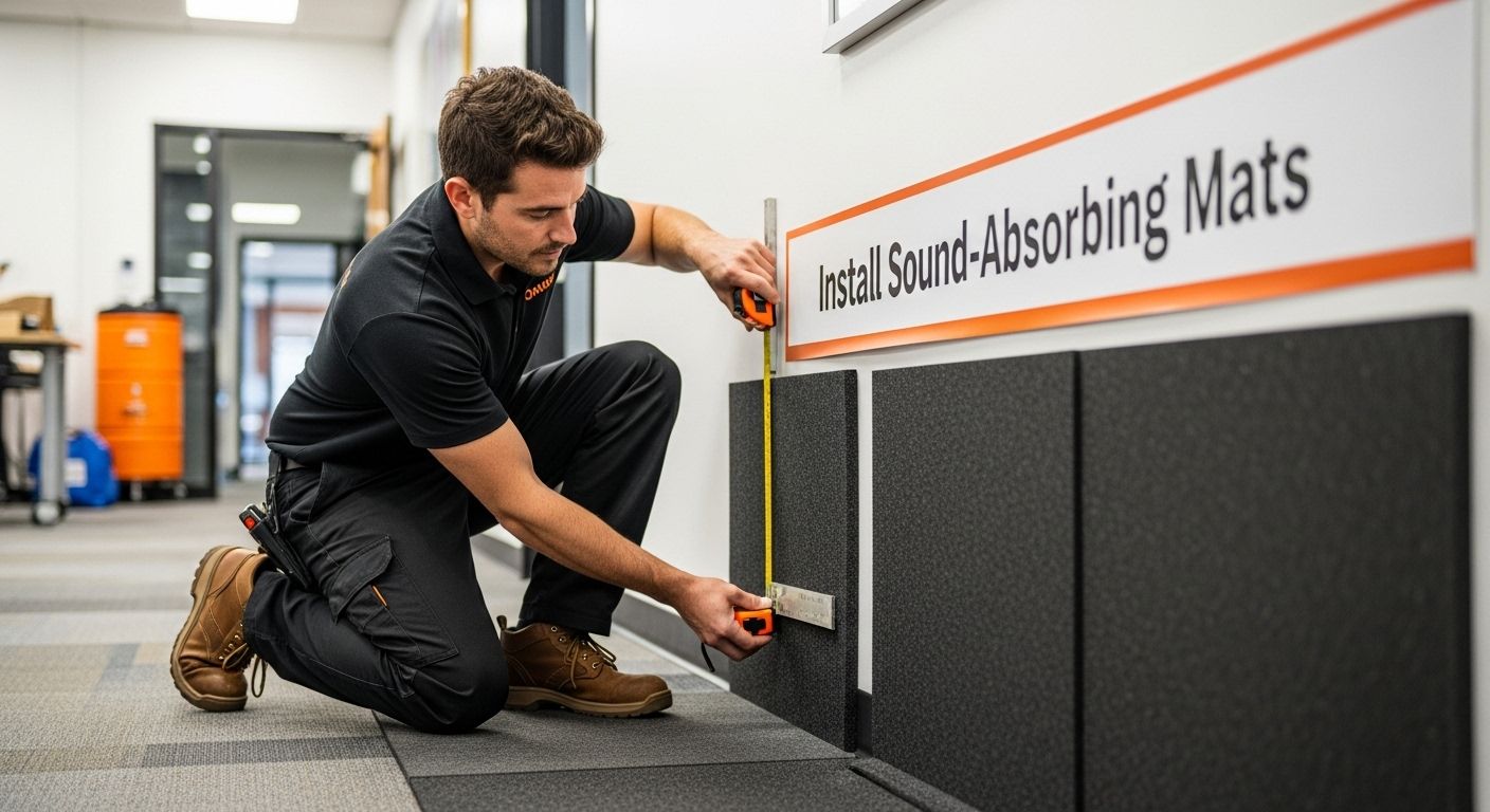install sound-absorbing mats