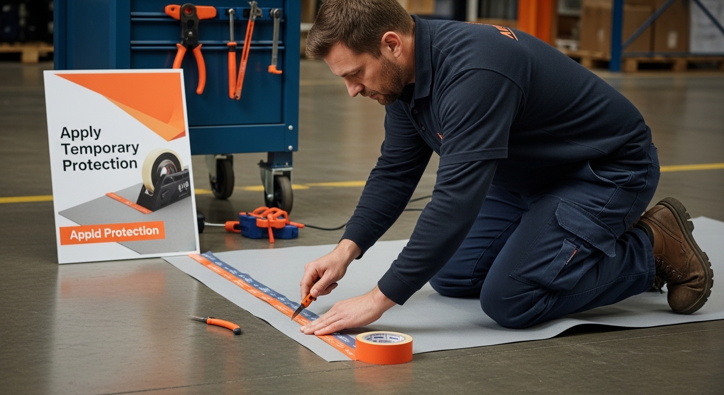 warehouse floor protection application