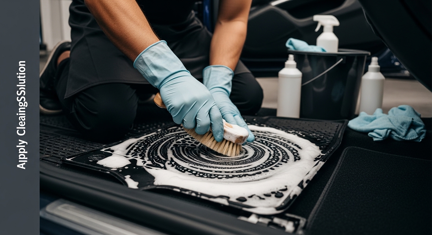 scrub car floor mat