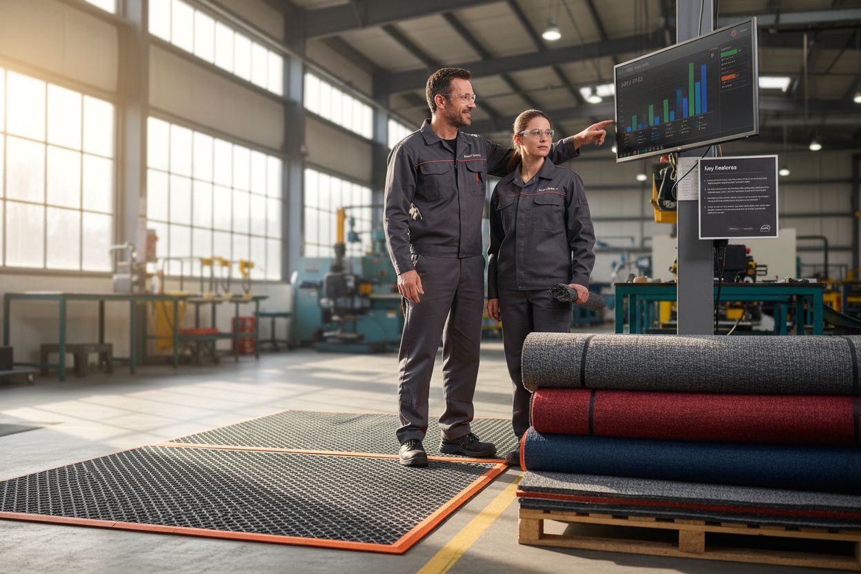 fire resistant mat in use