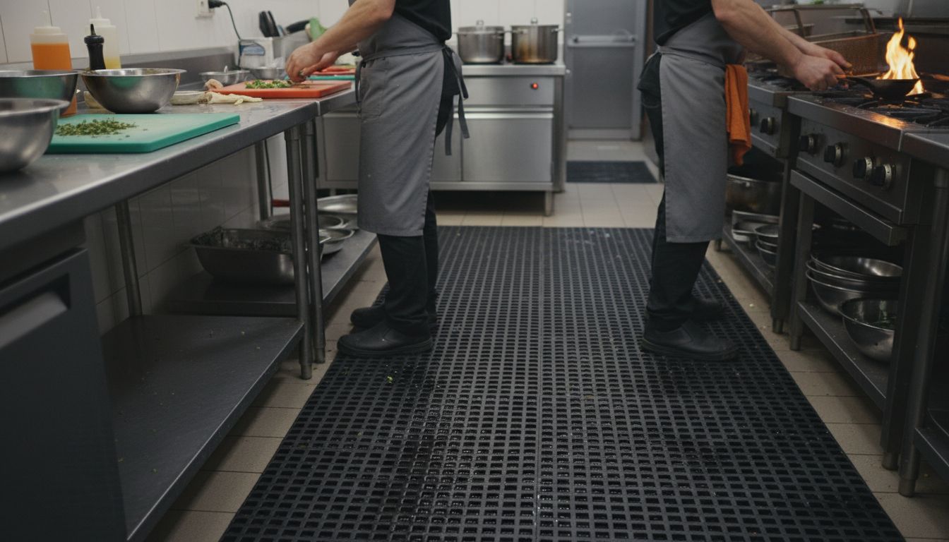 commercial kitchen wet mat