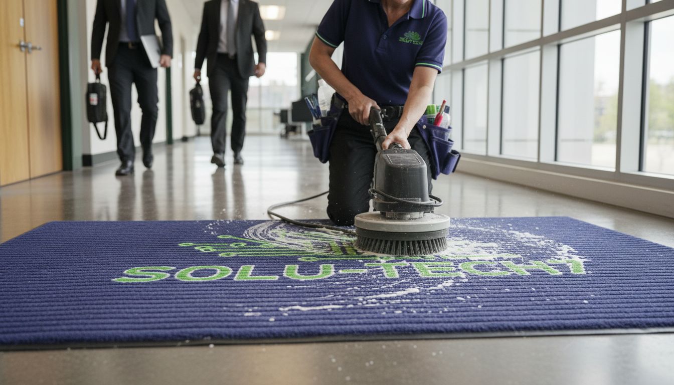 cleaning durable logo mat